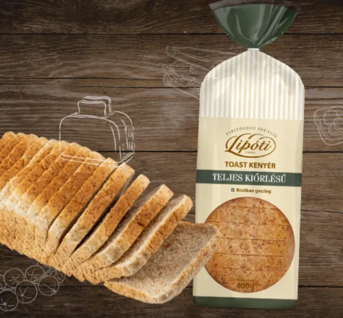 Lipóti Teljes kiőrlésű toast kenyér